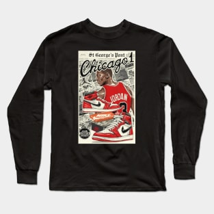 BASKETBALLART - CHICAGO JORDAN Long Sleeve T-Shirt